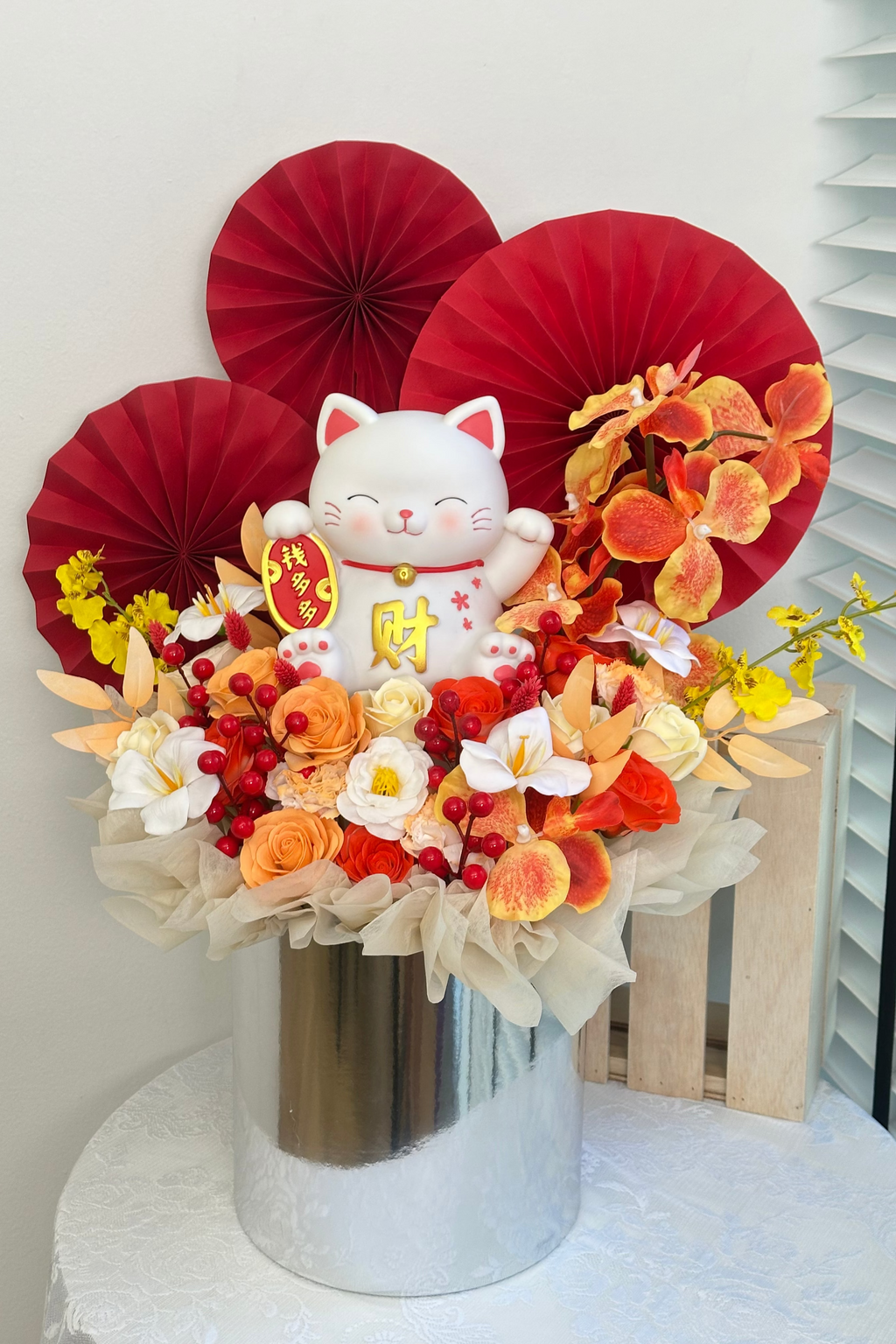 Lucky Cat Grand Opening Table Flower