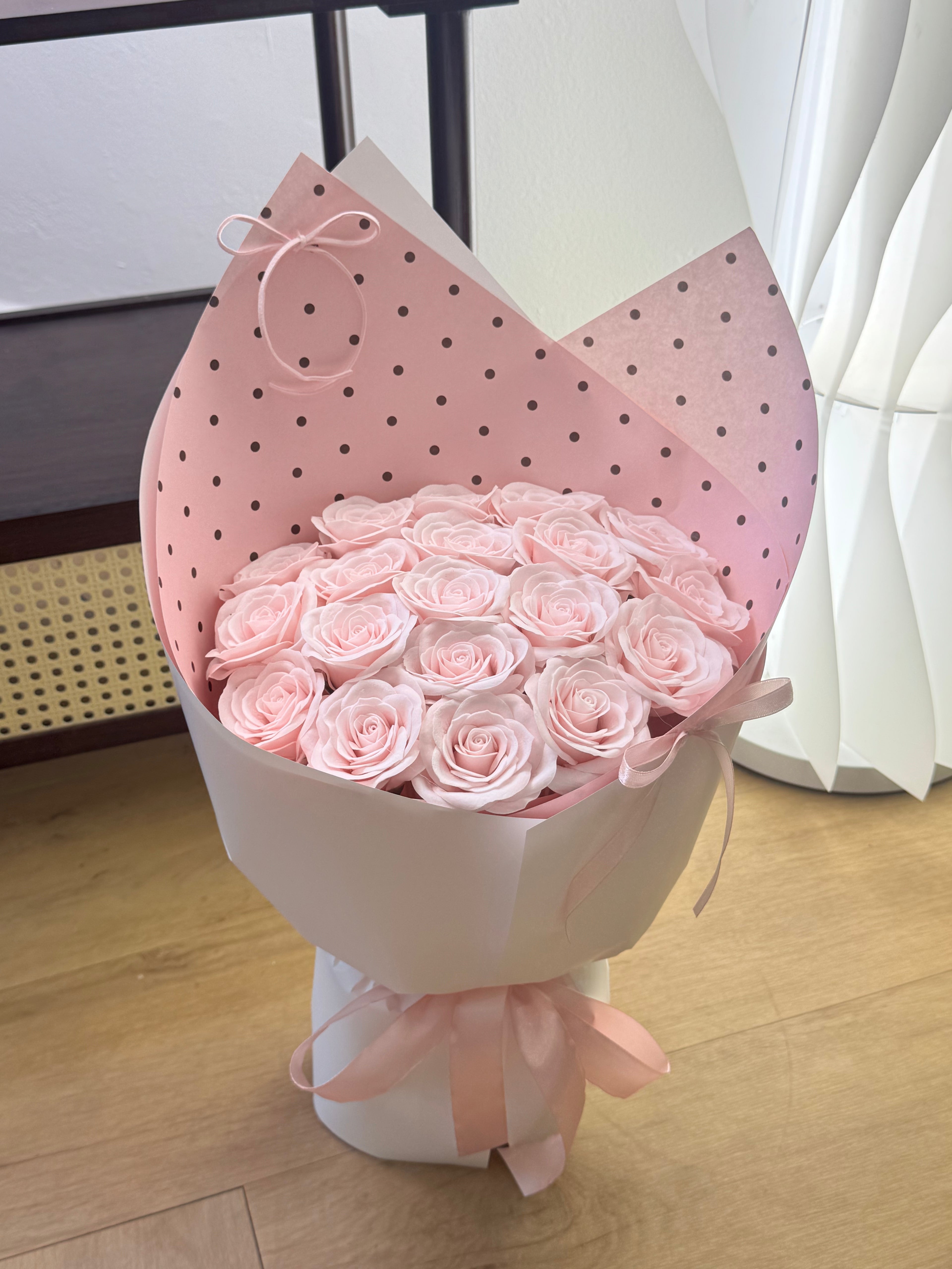 Blush Pink Soap Rose Bouquet