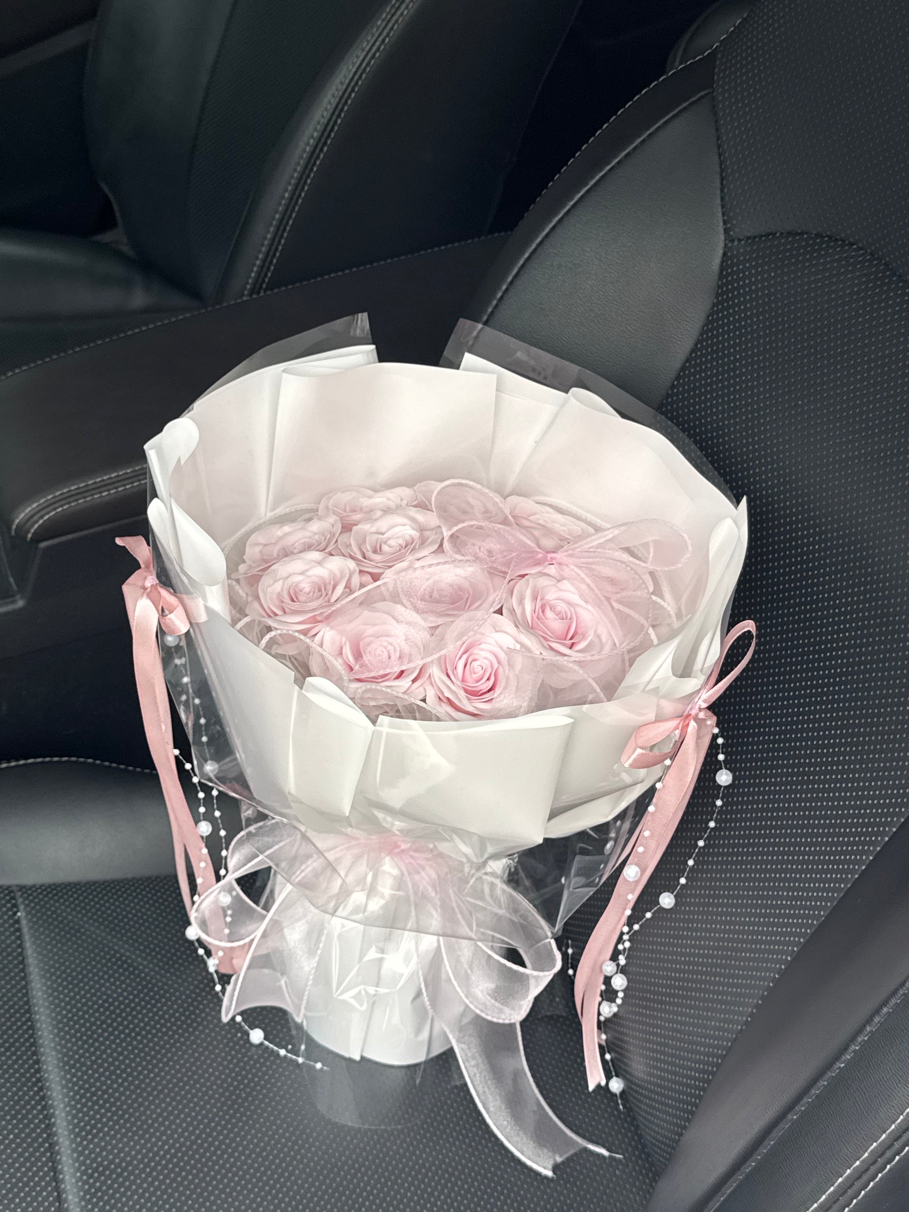 12 Pink Awakening Soap Flower Bouquet