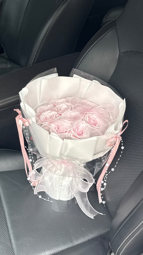 12 Pink Awakening Soap Flower Bouquet