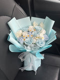 M Size Blue & White Elegant Bouquet