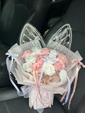 12 Stems Pink & White Butterfly Soap Flower Bouquet