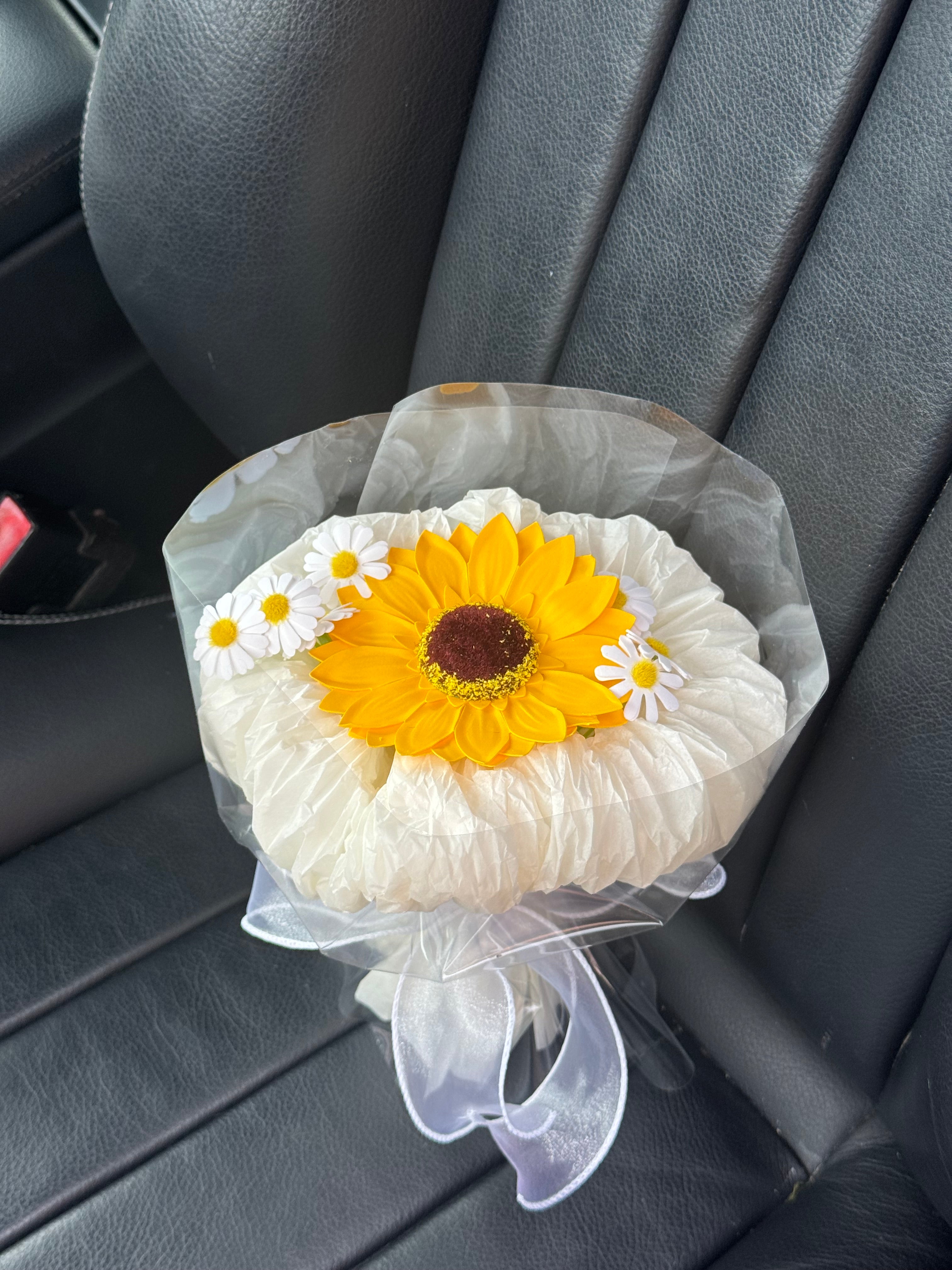 S Size Sunflower Soap Flower Bouquet