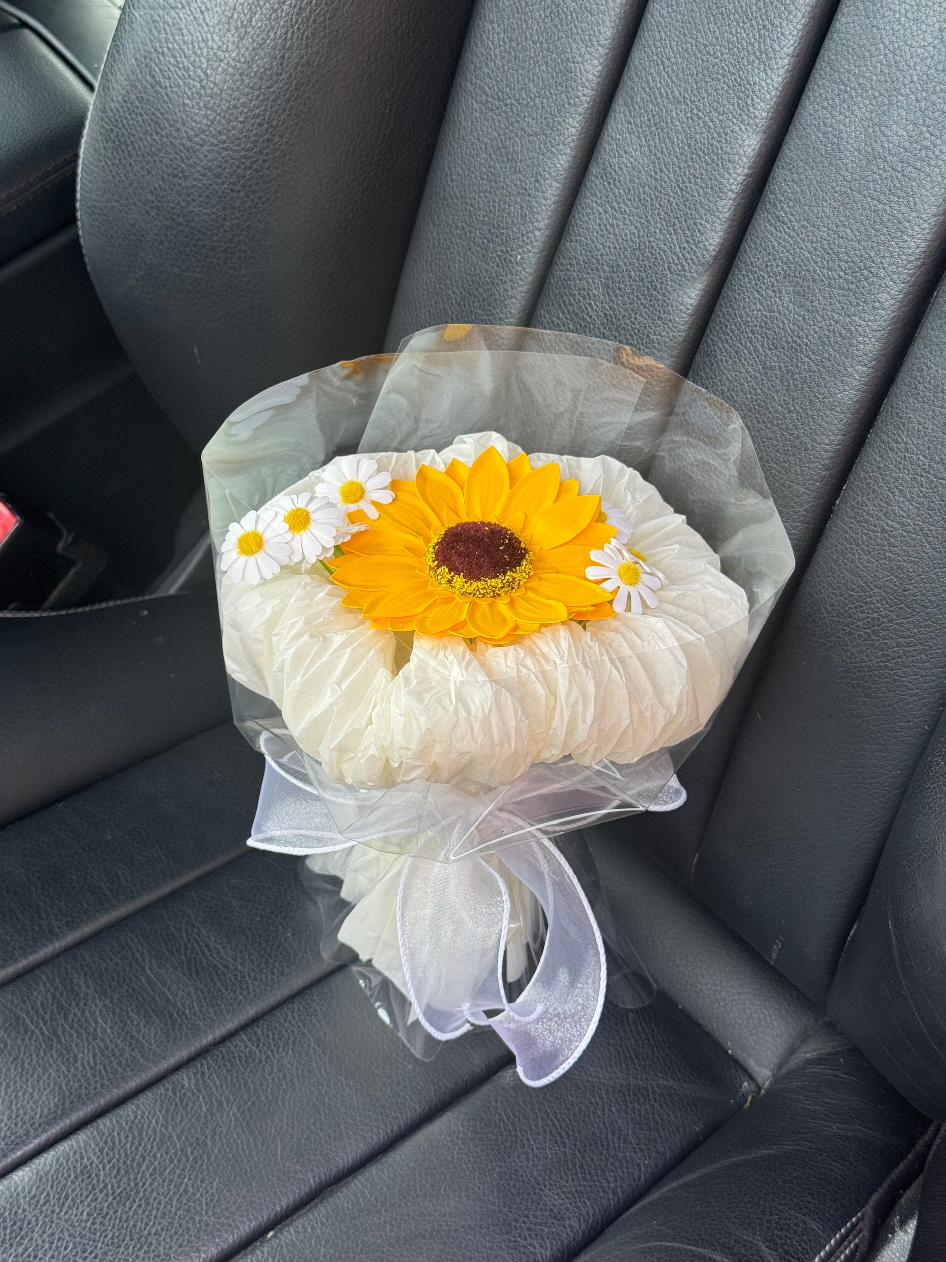S Size Sunflower Soap Flower Bouquet