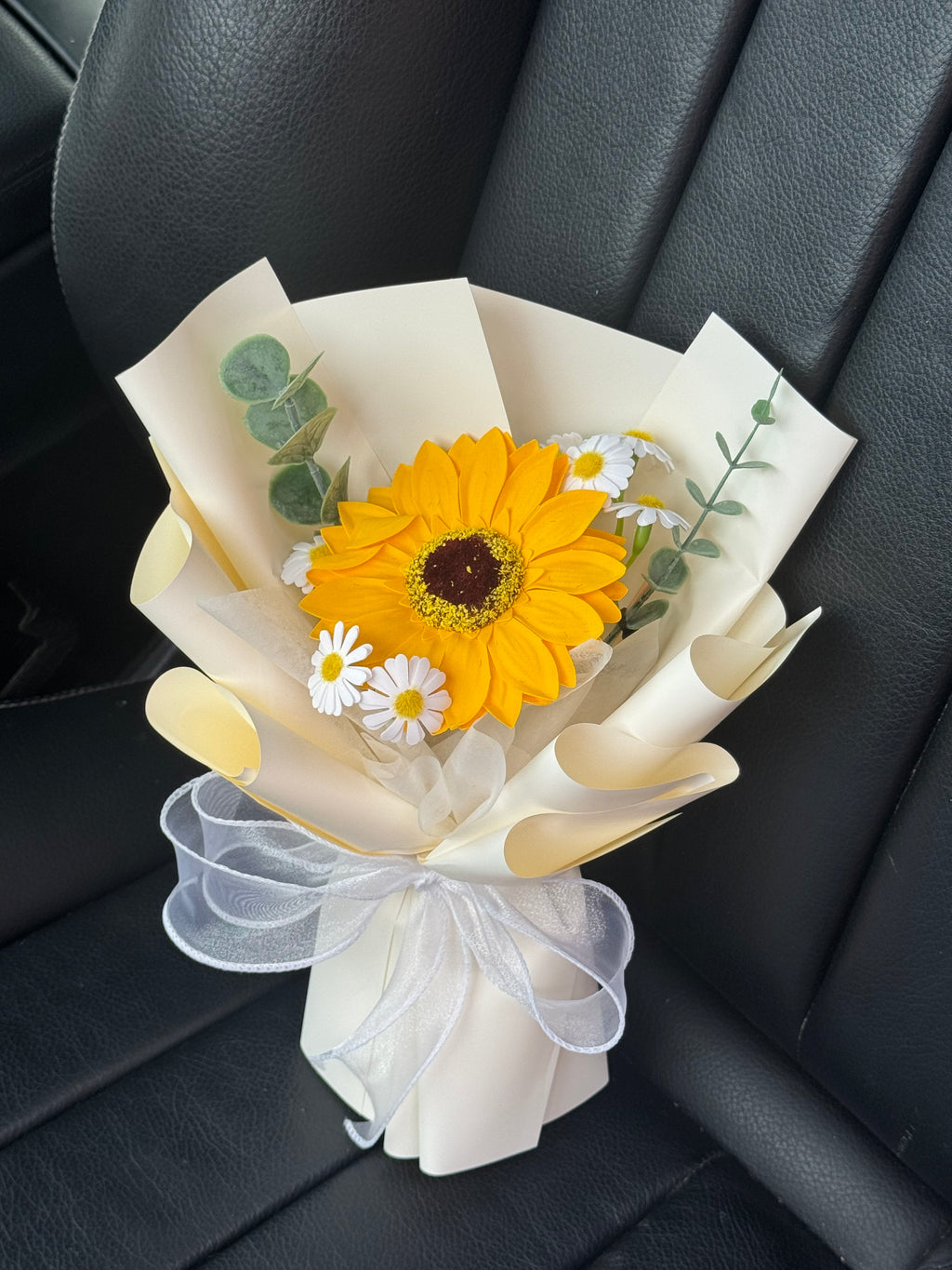 S Size Sunflower Soap Flower Bouquet