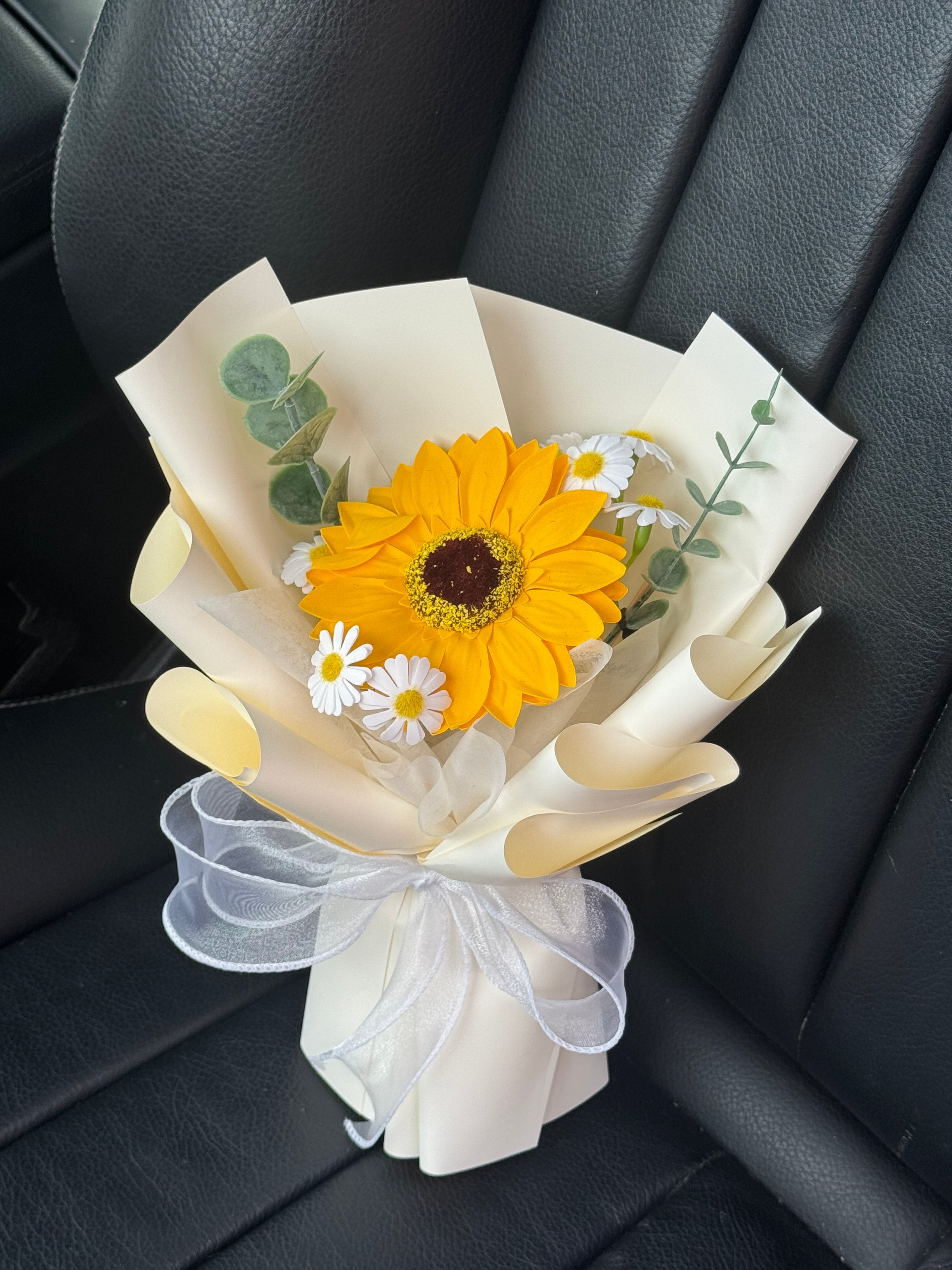 S Size Sunflower Soap Flower Bouquet