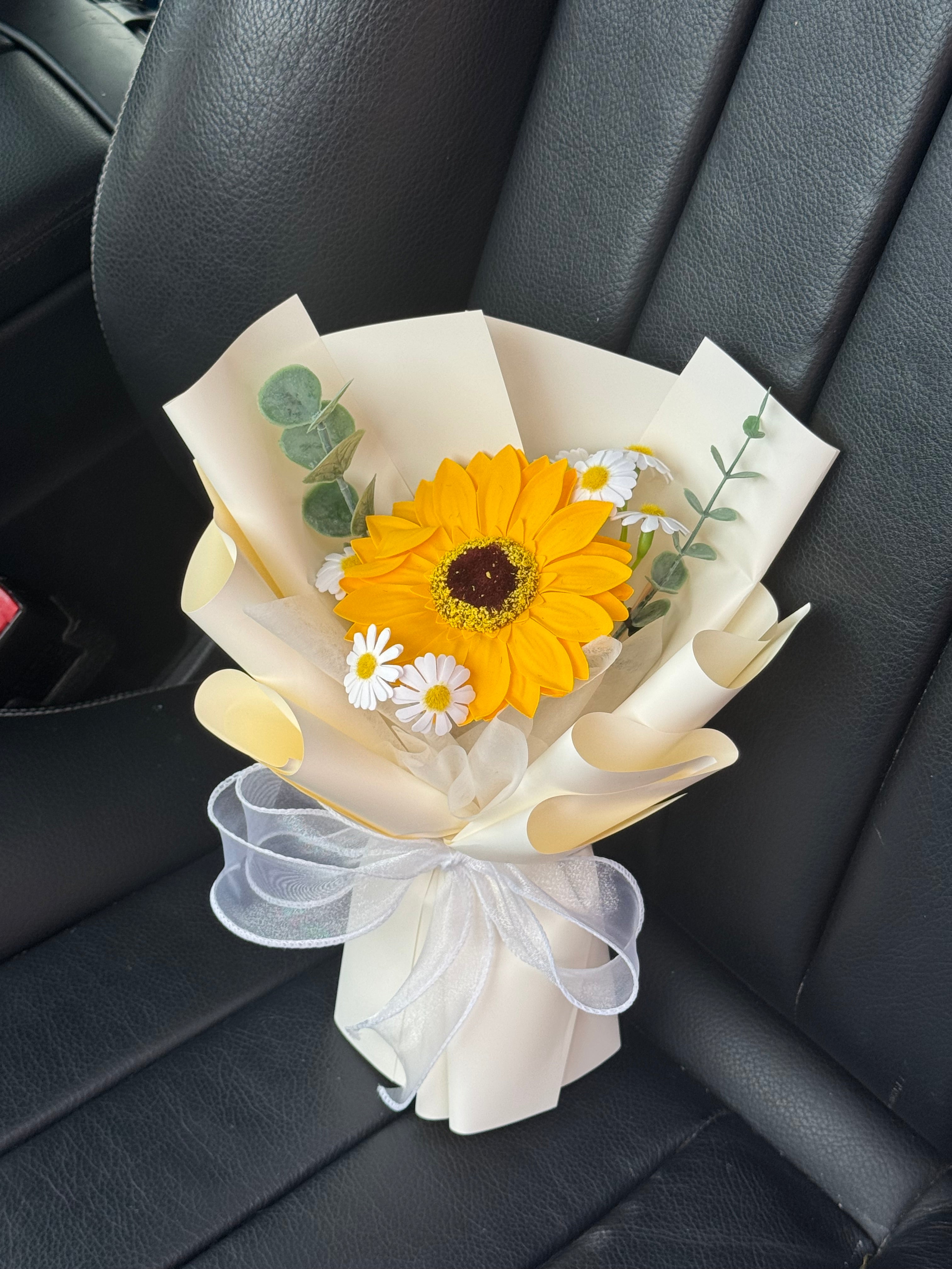 S Size Sunflower Soap Flower Bouquet