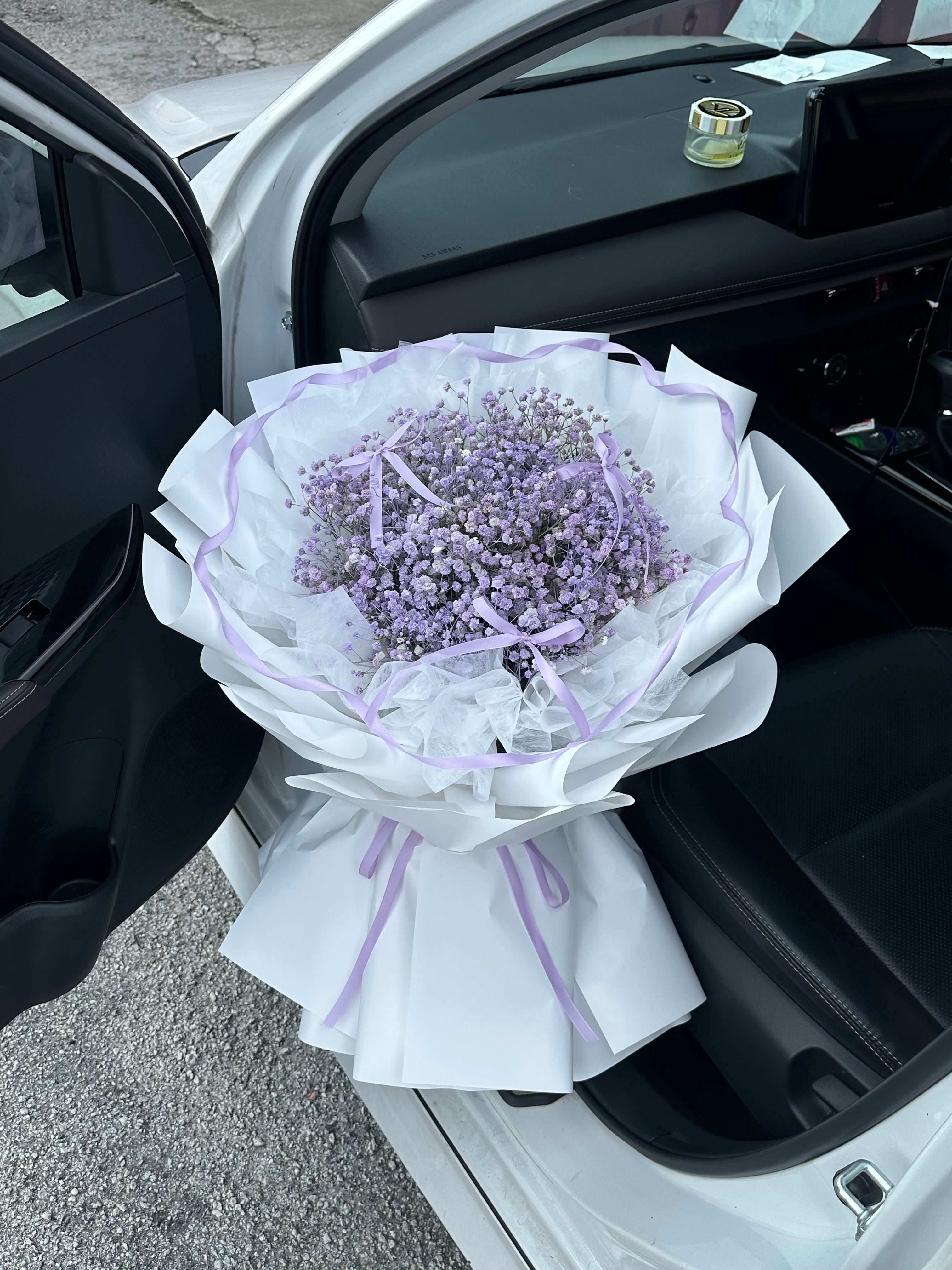 L Size Purple Baby’s Breath Bouquet